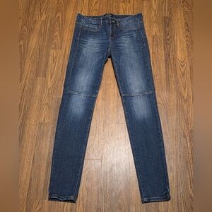 Joe Fresh Womens Ultra Slim Low Rise Skinny Jeans Size 28 Dark Wash Indigo Moto